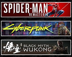 SpiderMan RE + Cyberpunk 2077 + Black Myth Wukong