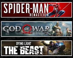 SpiderMan RE + God Of War + Dying Light The Beast