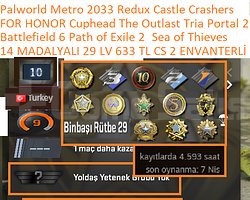 14 MADALYALI 29 LV 633 TL CS 2 ENVANTERLİ Battlefi
