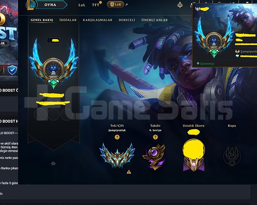 LOL TR - EUW UCUZ VE HIZLI ELO BOOST