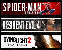 SpiderMan RE + Resident Evil 4 + Dying Light 2