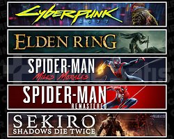 Cyberpunk + Elden + Miles + Spider 1 + Sekiro