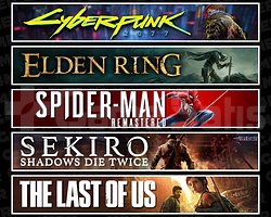 Cyberpunk + Elden + Spider 1 + Sekiro + TLOU1