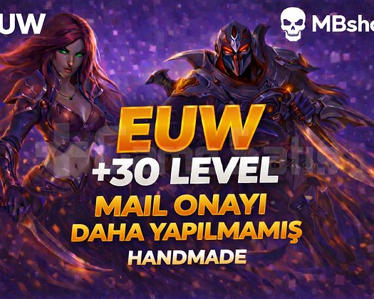 EUW // + 30 LVL // +40K MAVİ ÖZ