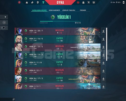 3 tane champions bıcak 1 vandal ve bir sürü skin
