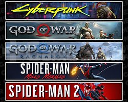Cyberpunk + GOW + Ragnarök + Miles + Spider 2