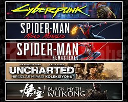 Cyberpunk + Miles + Spider 1 + Uncharted + Wukong