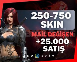 250-750 SKIN | MAİL DEĞİŞEN RANDOM | 30,000+ SATIŞ