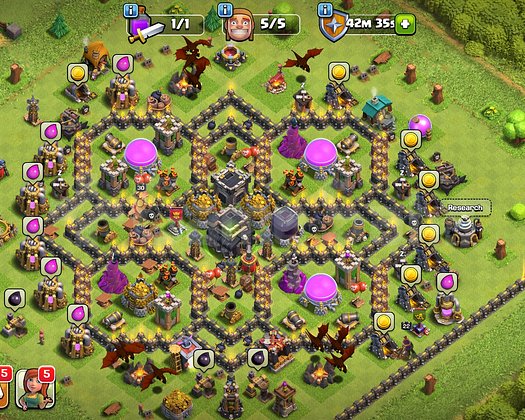 9 yıllık rozetli hesap+TH 9 coc hesabı