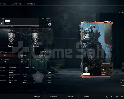 30 level 70 m stroage value PC HESABI
