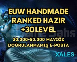 RANKED HAZIR EUW HANDMADE 30-50K +MÖ +30 LV