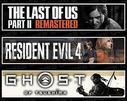 The Last Of Us 2+Resident Evil 4+Ghost Of Tsushima