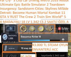 4 MADALYALI 18 LV GTA V RUST The Crew 2 Mortal Kom