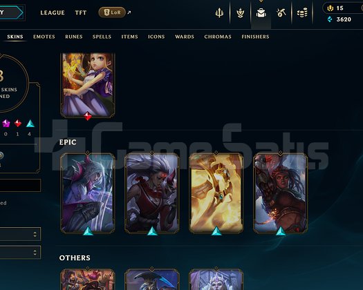 EUW Unranked | 8 Kostüm - 45 Hero | LoL Hesap