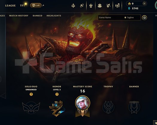 EUW Unranked | 4 Kostüm - 26 Hero | LoL Hesap