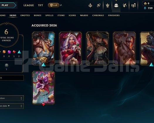 EUW Unranked | 6 Kostüm - 36 Hero | LoL Hesap