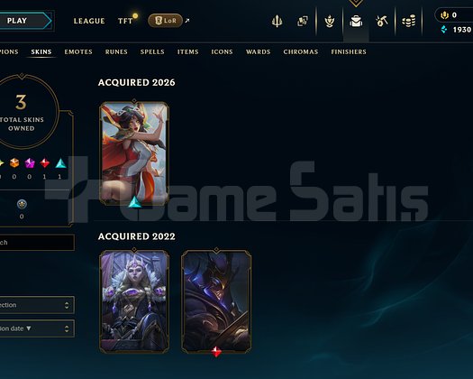 EUW Unranked | 3 Kostüm - 26 Hero | LoL Hesap