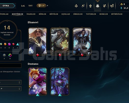 TR // LOL + VALO // BOL SKINLI // MAIL DEGISEN
