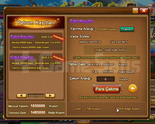 Bombom 337 Tr 40 Level 520 milyon hesap