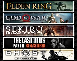 Elden + GOW + Sekiro + TLOU2 + Tsushima