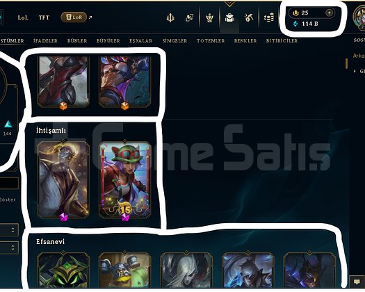 715 LEVEL / 305 SKİN / FUL HERO +MAİL +13K SATIŞ