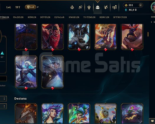 353 LEVEL / 224 SKİN / FUL HERO +MAİL +13K SATIŞ