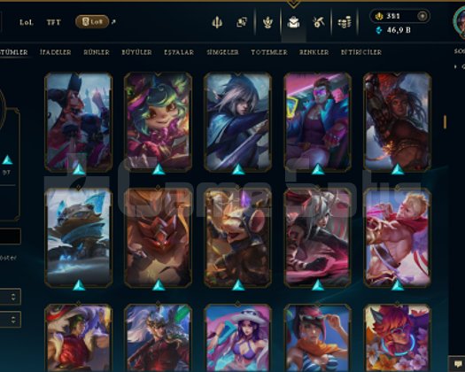 353 LEVEL / 224 SKİN / FUL HERO +MAİL +13K SATIŞ