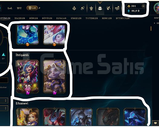 353 LEVEL / 224 SKİN / FUL HERO +MAİL +13K SATIŞ