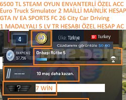 1 MADALYALI TR HESABI GTA IV ETS 2 EA SPORTS FC 26