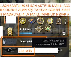 8 MADALYALI 4 LV İLK ÖDEME ALAN KİŞİ YAPICAK MAİLL