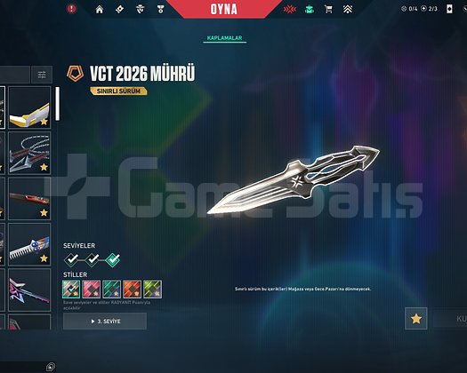 VCT 2026 MÜHRÜ 11 BIÇAKLI DOP DOLU YÜCELİK