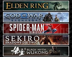 Elden + Ragnarök + Spider 1 + Sekiro + Wukong