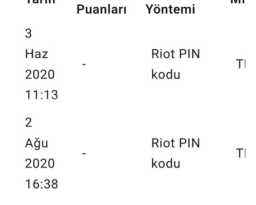 Eski girişli Hesap DOLU DOLU