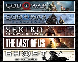 GOW + Ragnarök + Sekiro + TLOU1 + Tsushima
