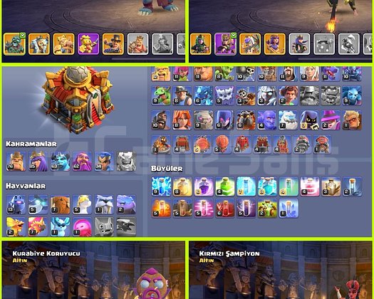 12 KOSTÜM!! MAX+MAX SAVUNMA!! TH16 MAX HESAP
