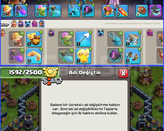 ÜCRETSİZ İSİM!! 1592 MADALYA!! TH15 HESAP!!
