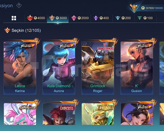Mega hesap 3 LEGEND GUS K