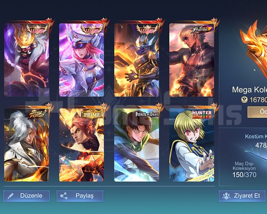 Mega hesap 3 LEGEND GUS K