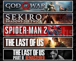 GOW + Sekiro + Spider 2 + TLOU1 + TLOU2