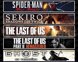 Miles + Sekiro + TLOU1 + TLOU2 + Tsushima