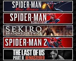 Miles + Spider 1 + Sekiro + Spider 2 + TLOU2