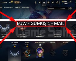EUW / 44 LVL + 3 SKİN + GÜMÜŞ 1+ FIRSAT !!!!