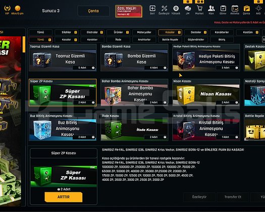 39K Materyalli 56 Seviye Zula Hesabı