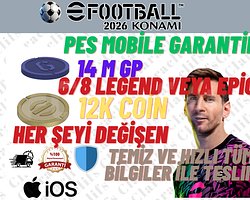 EFOOTBALL IOS 12K COIN + 14M GP + 6/8Legend or Epi