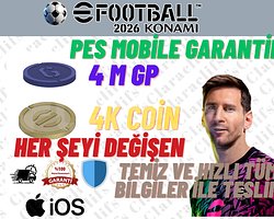 EFOOTBALL IOS 4K COIN + 4M GP GP SORUNSUZ +5