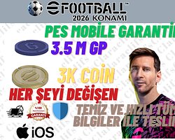 EFOOTBALL IOS 3K COIN + 3.5M GP GP SORUNSUZ +5