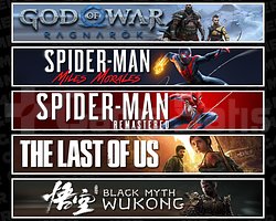 Ragnarök + Miles + Spider 1 + TLOU1 + Wukong