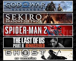 Ragnarök + Sekiro + Spider 2 + TLOU2 + Tsushima