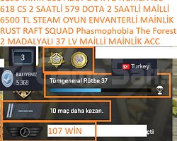 2 MADALYALI 37 LV RUST SQUAD RAFT 6500 TL STEAM OY