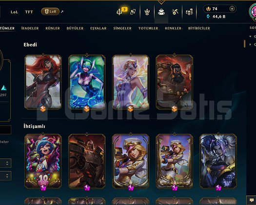 721 KOSTÜM 427 LVL 44K ÖZ EFSANE DOLU MAİL HESAP